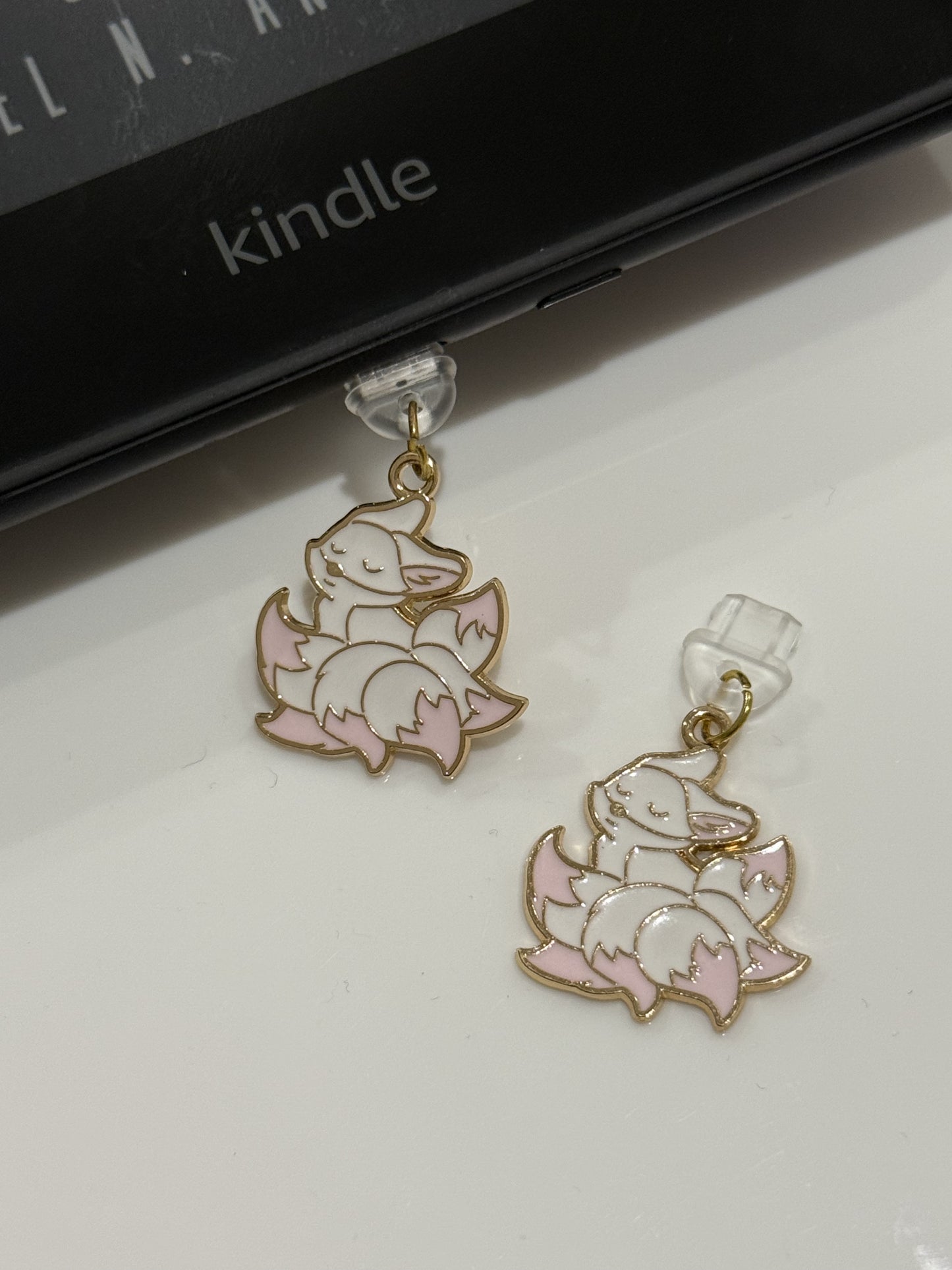 White / Pink Mystical Fox Charm