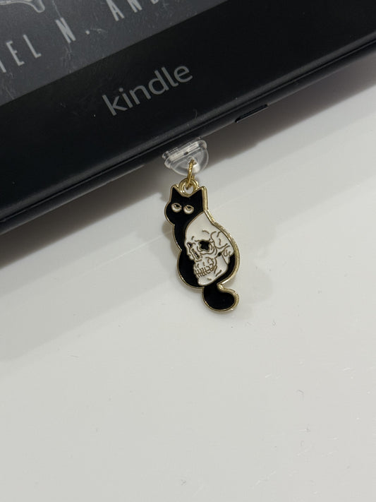Cat / Skull Duo Charm